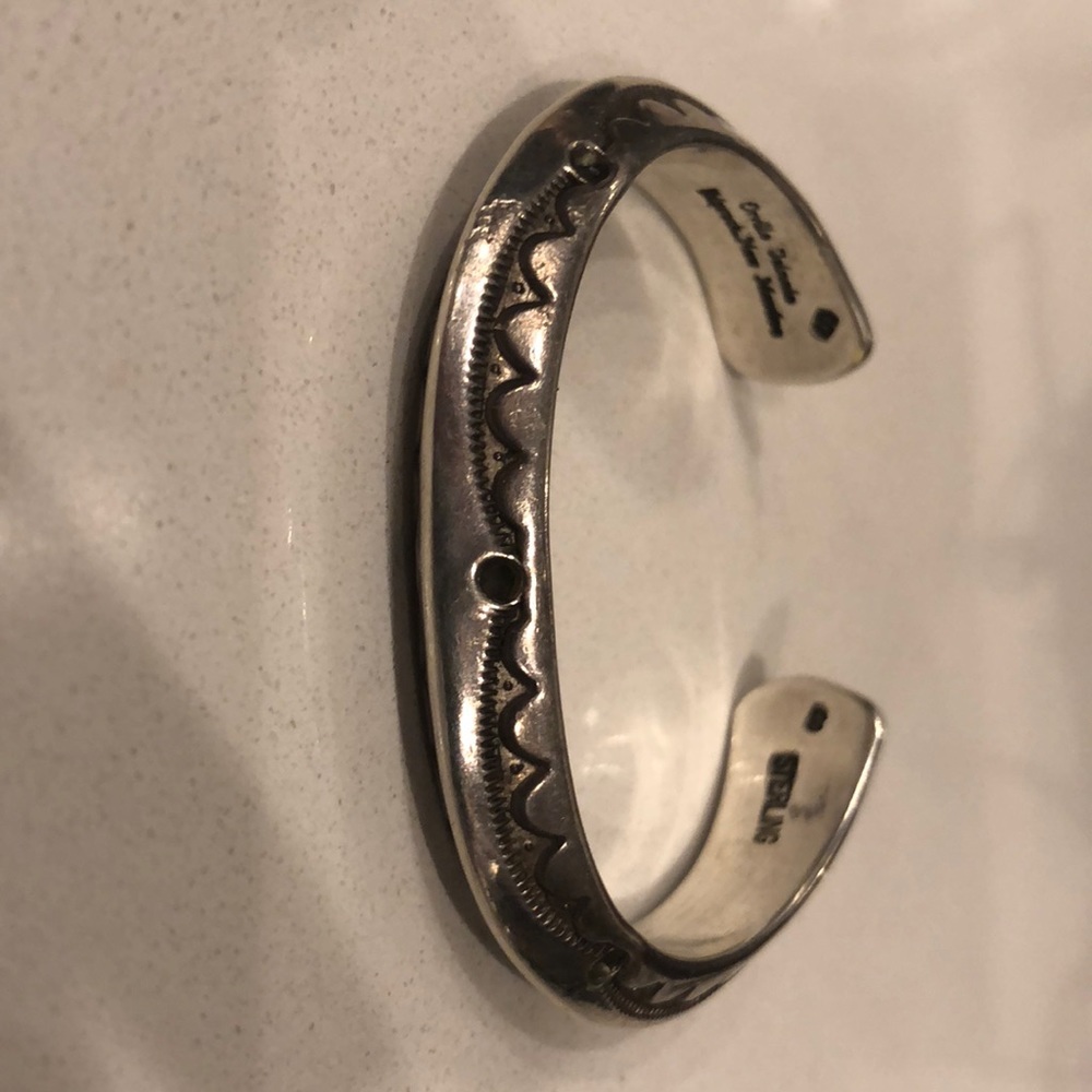 Orville Tsinnie 925 Sterling silver cuff bracelet